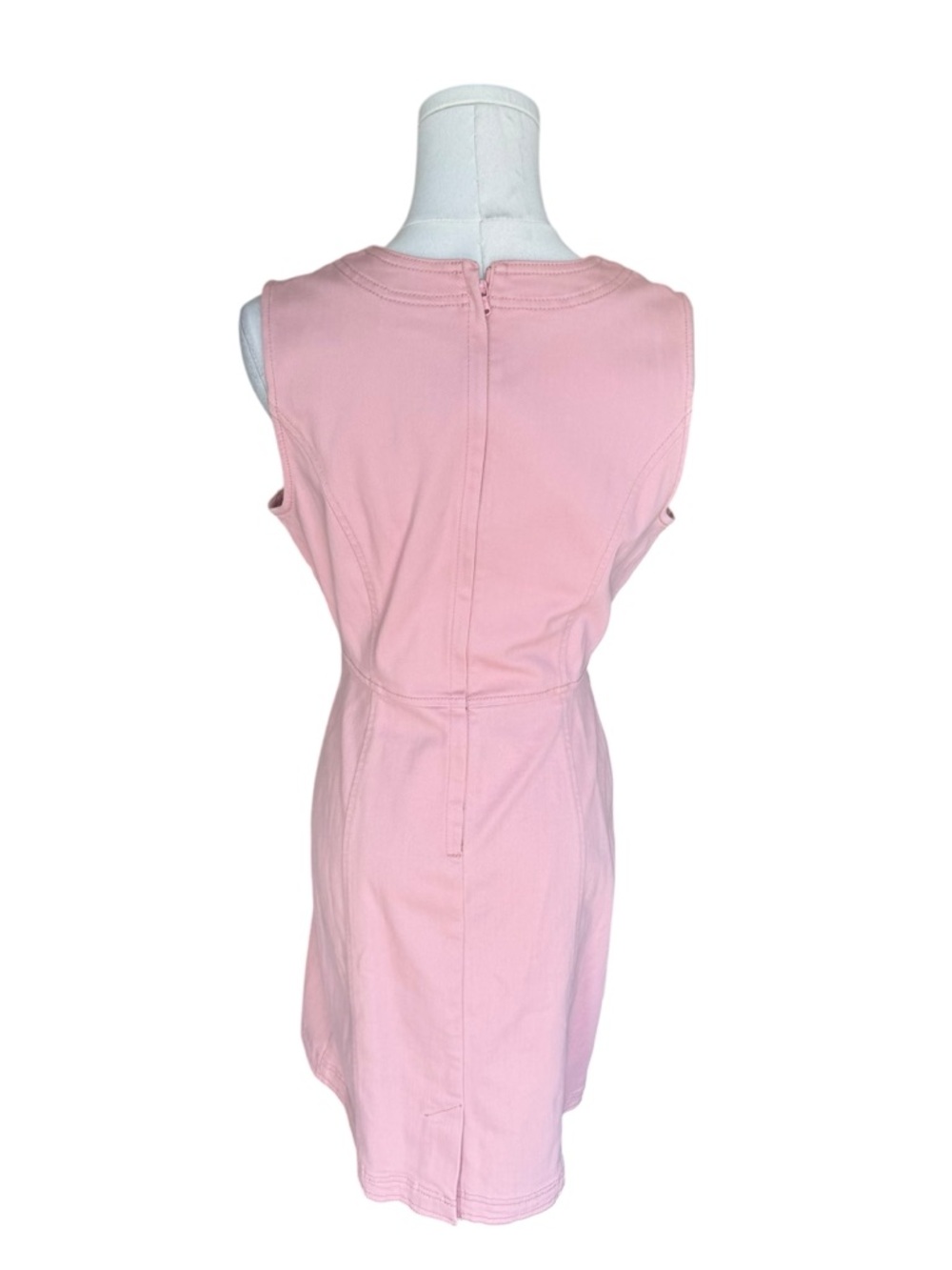 J.Jill - NWT Christian Siriano Misty Rose Sleeveless Dress Pink Stretch Sz 8P - Picture 4 of 9